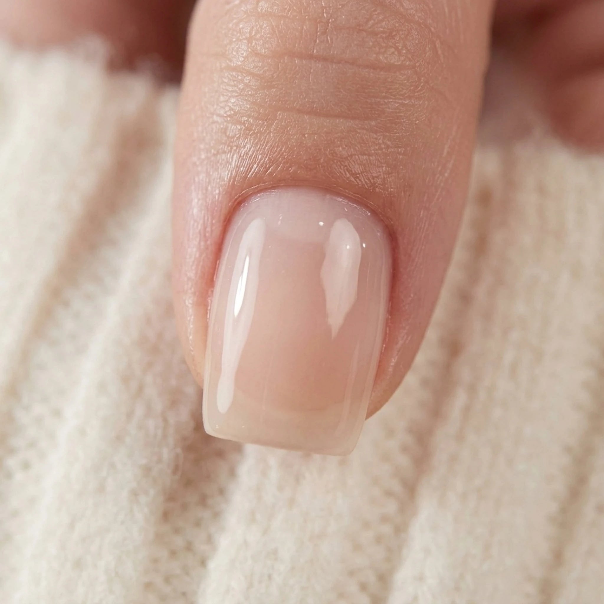 Heavenly Halo press-on naglar närbild på nagelfinish